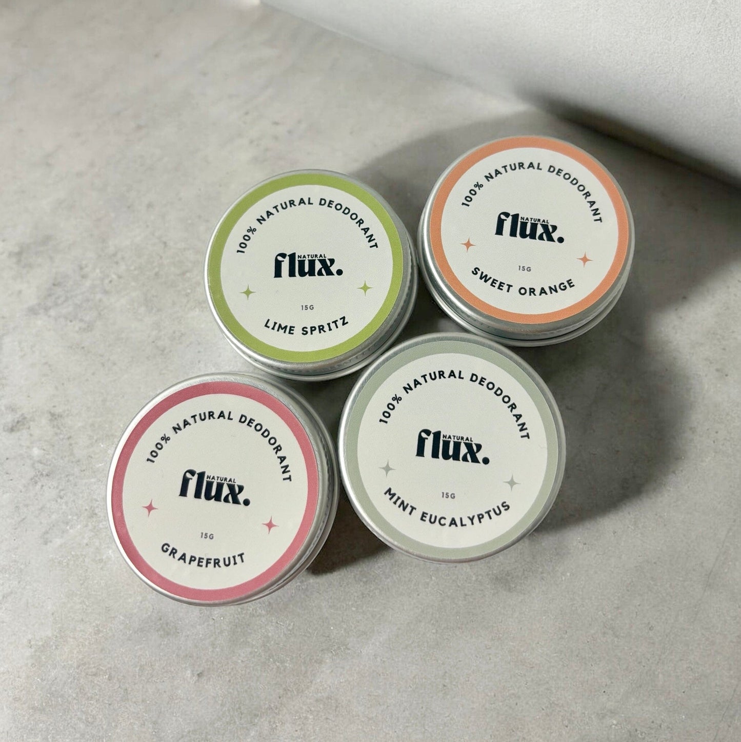 Natural Deodorant Balm - Travel Size 15g Deodorant FluxNatural