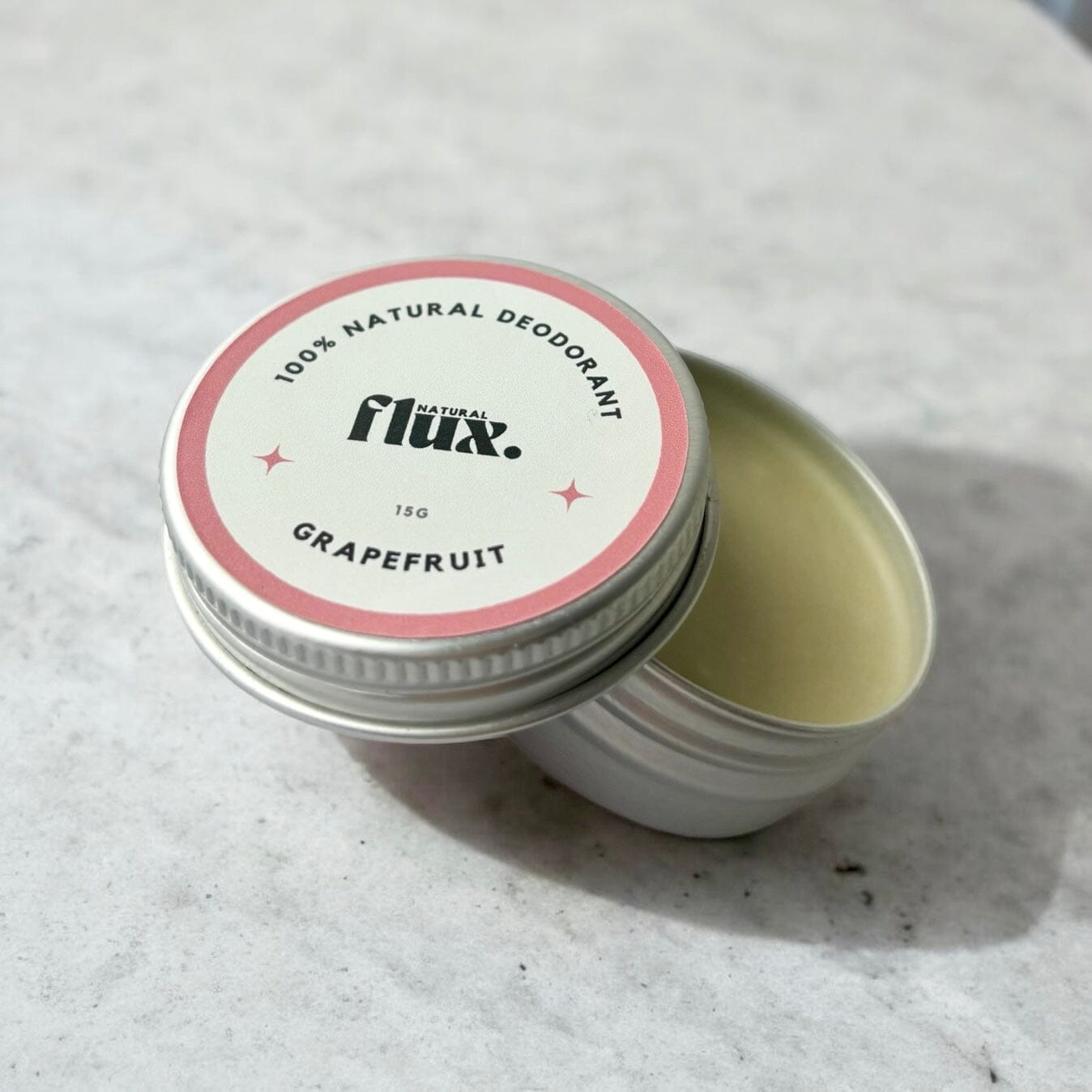 Natural Deodorant Balm - Travel Size 15g Deodorant FluxNatural Grapefruit