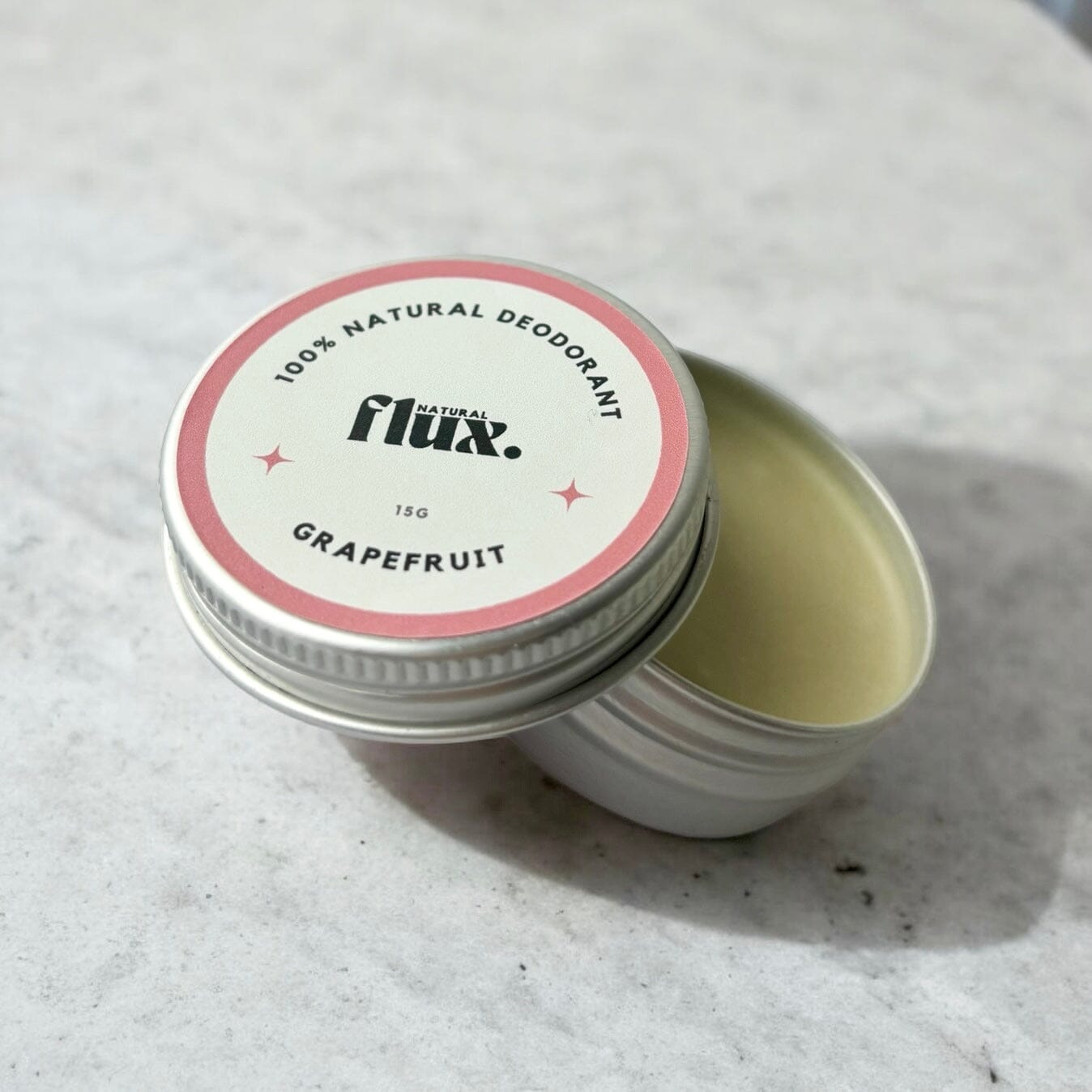 Natural Deodorant Balm - Travel Size 15g Deodorant FluxNatural Grapefruit 