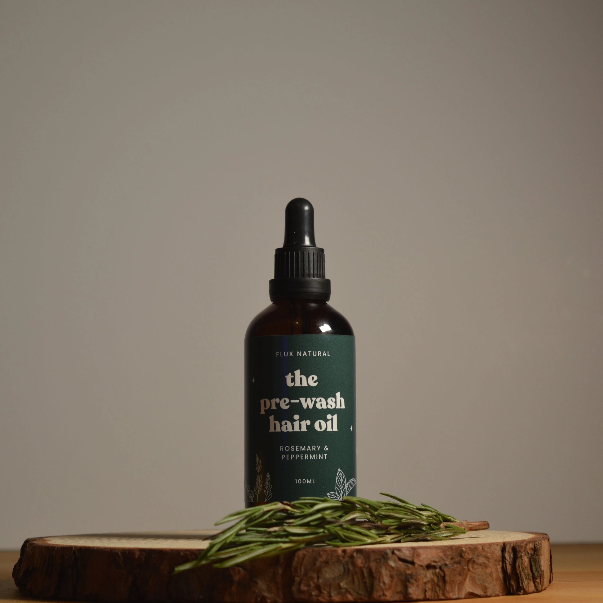 The Pre-Wash Hair Oil - Peppermint & Rosemary Infused Flux Natural 